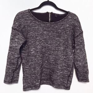 J. Crew sweater gray wool blend back zipper women's medium